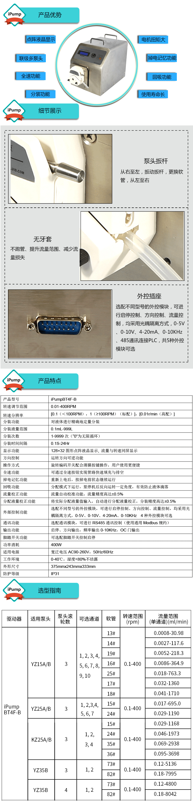 大步進蠕動泵詳情